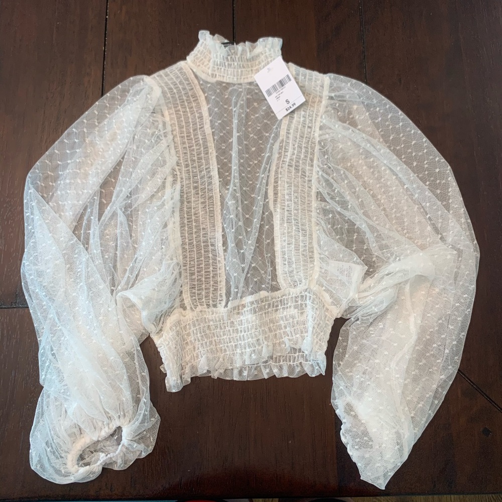 mesh Forever 21 long sleeve top